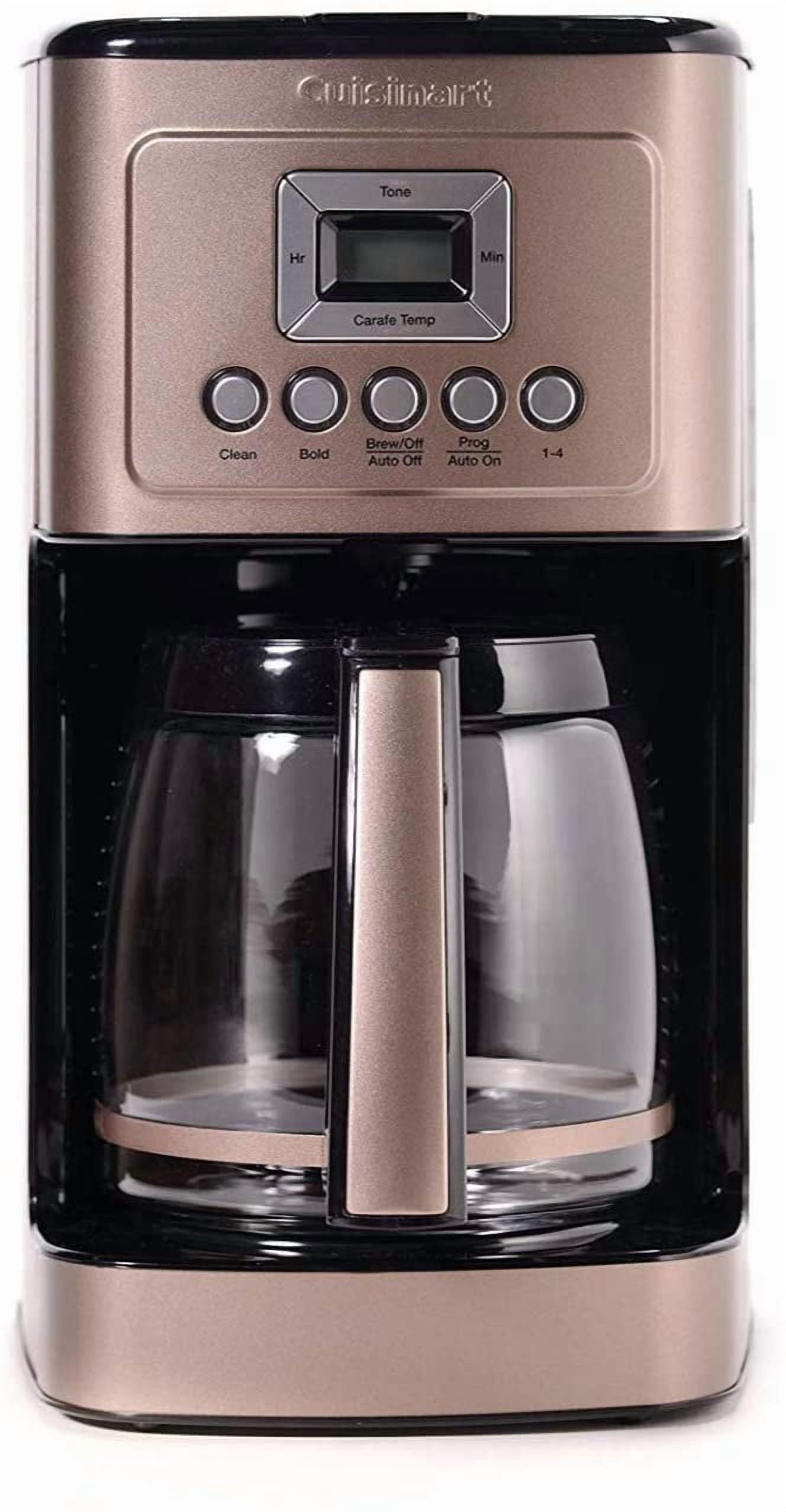 Coffee Maker, 14-Cup Glass Carafe, Fully Automatic for Brew Strength Control & 1-4 Cup Setting, Stainless Steel, DCC-3200UMB, Umber