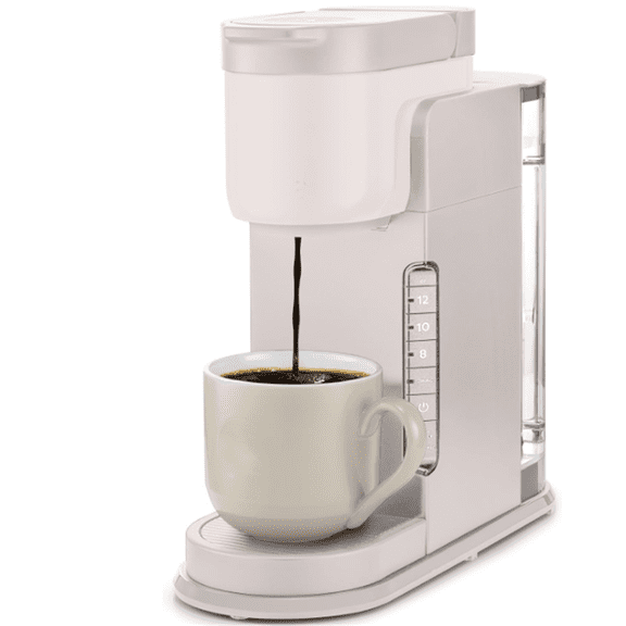 Coffee Maker, 3 Brew Sizes, Strong Button Feature, 42oz Removable Reservoir, Warm Stone