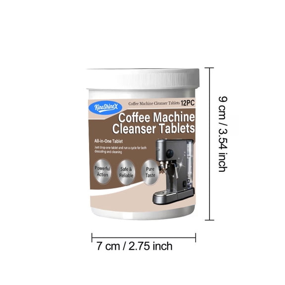 Coffee Maker Cleaner Tablets  12 Pack Descaling Tablets for Keurig, Nespresso, Espresso Machines  Effervescent Cleaning Tablets Remove Lime Scale, Calcium, Coffee Oil Residue  Lemon Scented.