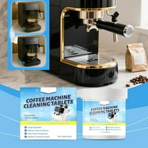 Coffee Maker Cleaner Tablets | Coffee Machine Descaler Tabs | Hard Water Buildup Remover | Universal Descaling Kit | Limescale-Cutting Cleaning Formula | Drip & Espresso Pot | 1 Pack | Deep Clean