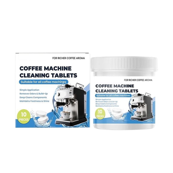 Coffee Maker Cleaner and Descaler Tablets, Coffee Maker Pot Descaling & Cleaning Tabs, Compatible with Nespresso, Keurig, Breville, Delonghi, 12Pcs