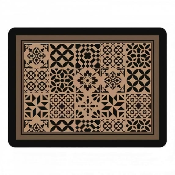 Coffee Maker Mat Retro Dish Drying Mats for Kitchen Non-slip Draining Pad Quick Dry Tableware Placemat Dinnerware Washable