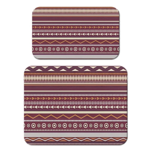 Under Coffee Maker Mat with Tribal Style Design - Absorbent Diatom Drying Pad with Non-Slip Base for Kitchen Sink Area or Espresso Machine, Artistic Tribal Patterns