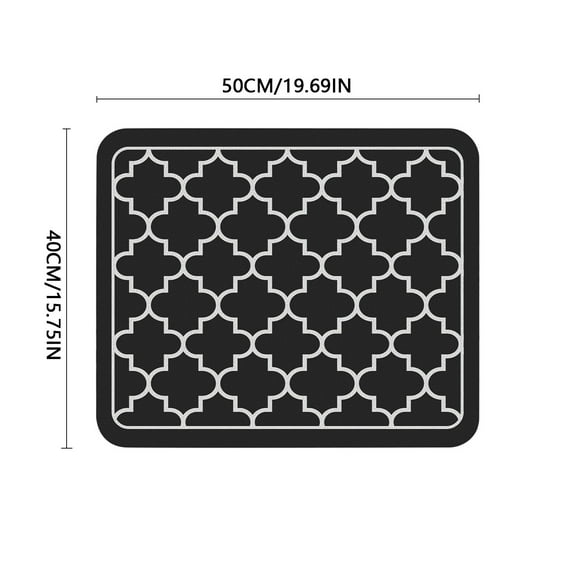 Coffee Maker Mat for Countertops Diatomaceous Absorbent Non-Slip Draining Mat Thermal Insulation Mat Long Kitchen Mat