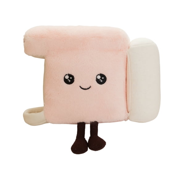 Coffee Maker Plush Toy Cute Pink Decorative Pillow For Sofa Table Home Decoration 1 Pack