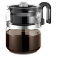 Coffee Maker Pot Medelco 8 Cup Glass Stovetop Stove Top Tea Machine