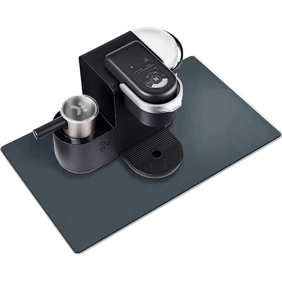 Coffee Maker Rug,coffee Bar Decor For Coffee Station,Coffee Grinder Mat,Drip Tray for Coffee Maker,Coffee Pot Mat for Countertops,Non-slip Material Keeps Dish in Place,Marble Navy