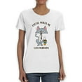 thumbnail image 1 of Coffee Makes Me Less Cat Boss Shaped T-Shirt Women -Smartprints Designs, Female XX-Large, 1 of 4