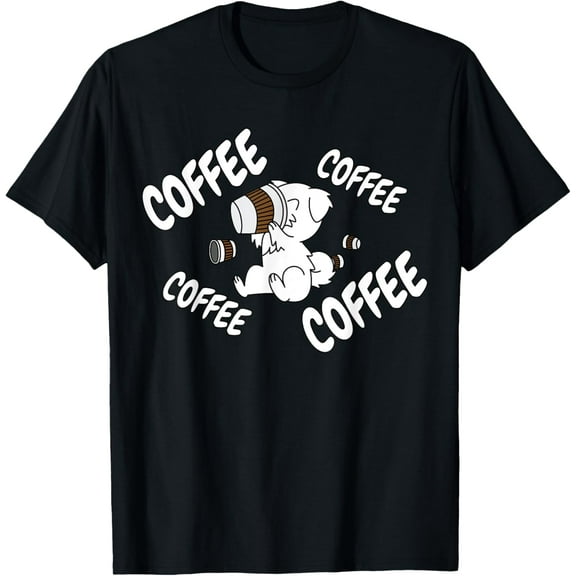Coffee Maltese Dog T-Shirt men and women can wear, black, white, gifts