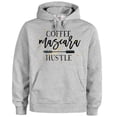 thumbnail image 1 of Coffee Mascara Hustle, Women's Hoodies, Funny Hoodies, Gift For Her, Ladies Hoodie, Coffee, Mascara, Hustle, Graphic Hoodie, Girls Hoodie, Grey (Black Text), SMALL, 1 of 1