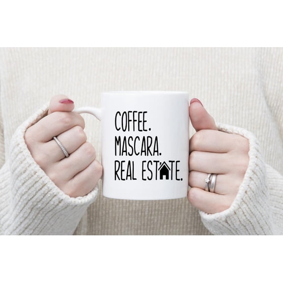 Coffee Mascara Real Estate Mug - Realtor Mug - Gift for Real Estate Agent - Clos