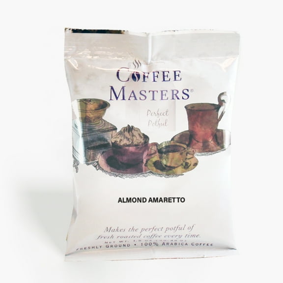 Coffee Masters Almond Amaretto Everyday Perfect Potfuls 1.5 oz Ground Coffee Packets (12 Pack)