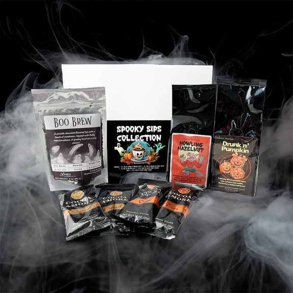 Coffee Masters Spooky Sips Collection Box - Coffee, Cocoa and Tea Sampler