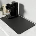 thumbnail image 1 of Coffee Mat, 12" x 19" Coffee Bar Mats for Espresso Machine Station Accessories and Organizer, Hide Stain Rubber Backed Absorbent Dish Drying Pad for Kitchen Counter, Cute Bar Decor Pad, Black, 1 of 7