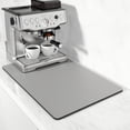thumbnail image 1 of Coffee Mat, 16"x24" Coffee Bar Mat for Coffee Station Accessories and Organizer, Absorbent Dish Drying Pad for Kitchen Counter, Cute Coffee Bar Decor Coffee Maker Machine Mat, Space Gray, 1 of 6