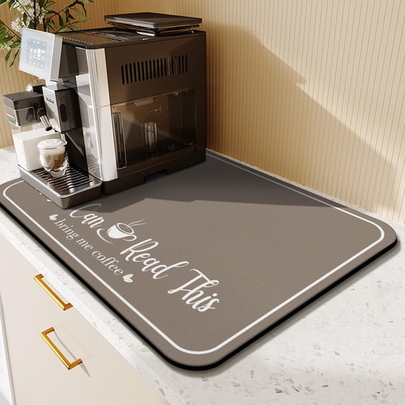 Coffee Mat 19inx12in,Coffee Bar Mat for Countertops,Absorbent Hide Stain Anti-Slip Coffee Bar Accessories Fit Under Coffee Machine Mat,dish drying mats for kitchen