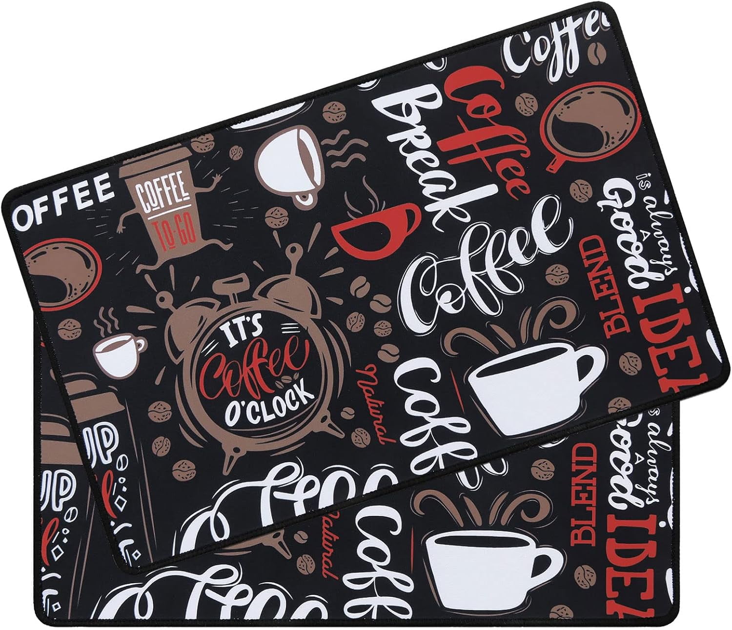 Coffee Mat 2Pack 12x19 Inch Absorbent NonSlip Coffee Maker Mats for ...