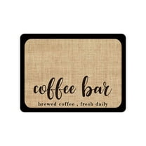 Coffee Mat Coffee Bar Mat Hide Stain Absorbent Drying Mat with Waterproof &Non Slip Rubber Backing Fit Under Coffee Maker Machine Pot Espresso Machine Coffee Bar Accessories(Coffee,15.74X11.81")