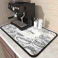 thumbnail image 1 of Coffee Mat, Coffee Bar Mat Hide Stain Absorbent Rubber, Quick Drying Mat Fit Under Coffee Maker, Kitchen Counter Pad with Non-slip Rubber Backed (12''x19''), 1 of 5