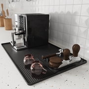 Coffee Mat, Coffee Maker Mat for Kitchen Counter with Tamping Mat, 40x60cm Silicone Coffee Bar Pad, Anti-Slip, Heat Resistant Pad for Espresso Machines, Dinner Plates, Ice Cream Machines