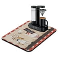 thumbnail image 1 of Coffee Mat, Coffee Vintage Chef Kitchen Coffee Bar Mat for Countertop, Rubber Backed Dish Drying Mat for Counter, Absorbent Coffee Bar Accessories Fit Under Coffee Maker Espresso Me Machine 18x24in, 1 of 7