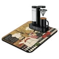 thumbnail image 1 of Coffee Mat, Coffee Vintage Chef Kitchen Coffee Bar Mat for Countertop, Rubber Backed Dish Drying Mat for Counter, Absorbent Coffee Bar Accessories Fit Under Coffee Maker Espresso Me Machine 18x24in, 1 of 7