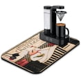 thumbnail image 1 of Coffee Mat, Coffee Vintage Chef Kitchen Pattern Coffee Bar Mat for Coffee Station Accessories and Organizer, Absorbent Dish Drying for Kitchen Counter, Coffee Bar Decor Coffee Machine Mat 19.5x12in, 1 of 7