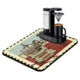 thumbnail image 1 of Coffee Mat, Coffee Vintage Stamp Coffee Bar Mat for Countertop, Rubber Backed Dish Drying Mat for Counter, Absorbent Coffee Bar Accessories Fit Under Coffee Maker Espresso Me Machine 18x24in, 1 of 7