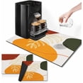 thumbnail image 1 of Coffee Mat for Countertops, Boho Minimalist Brightly Dish Drying Mat 2 Pcs for Kitchen Coffee Bar Accessories, Coffee Maker Espresso Machine Dish Rack Hide Stain Rubber Backed 12x19In, 1 of 6