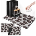 thumbnail image 1 of Coffee Mat for Countertops, Coffee Beans Modern Grey Dish Drying Mat 2 Pcs for Kitchen Coffee Bar Accessories, Coffee Maker Espresso Machine Dish Rack Hide Stain Rubber Backed 12x19In, 1 of 6