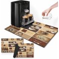 thumbnail image 1 of Coffee Mat for Countertops, Coffee Cup Tea Vintage Dish Drying Mat 2 Pcs for Kitchen Coffee Bar Accessories, Coffee Maker Espresso Machine Dish Rack Hide Stain Rubber Backed 12x19In, 1 of 6