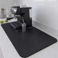 thumbnail image 1 of Coffee Mat, Dish Drying Mat, Coffee Bar Mat for Kitchen Counter Coffee Bar Accessories Decor Fit Under Coffee Maker, Coffee Grinder, Espresso Machine, Blender, Dish Drying Rack (Black), 1 of 6