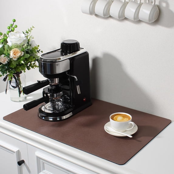 Coffee Mat, Dish Drying Mat for Kitchen Counter, Coffee Bar Mat Coffee ...