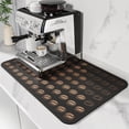 thumbnail image 1 of Coffee Mat - Dish Drying Mat for Kitchen Counter , Hide Stain, Absorbent with Waterproof Rubber Backing, Fit Kitchen Dish Rack Bar Accessories, 16" x 12", 1 of 7