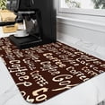 thumbnail image 1 of Coffee Mat Dish Drying Mats: 12x19in Absorbent Rubber Backed Draining Pad – Fits Under Coffee Maker Espresso Machine – Hide Stains Decorative Gift – Essential Kitchen Counter Accessory, 1 of 6