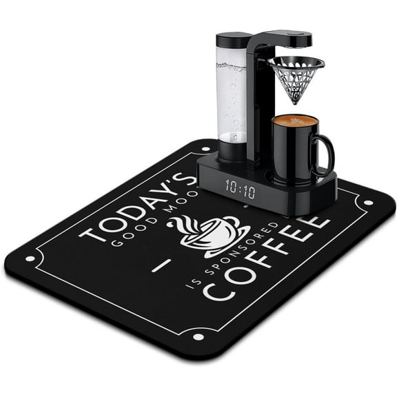 Coffee Mat - Fashion Absorbent Drying Mat Waterproof Protects Kitchen - Maker Bar Counter Decor 18x24inch