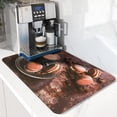 thumbnail image 1 of Coffee Mat Rubber Dish Drying Mat For Kitchen Counter Farmhouse Style Art Kitchen Mat St. Patrick''s Day Coffee Bar Accessories Decorative Macaron Coffee Dessert Drying Pad 18" X 24", 1 of 6