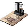 thumbnail image 1 of Coffee Mat, Vintage Kitchen Pattern Coffee Bar Mat for Coffee Station Accessories and Organizer, Absorbent Dish Drying for Kitchen Counter, Coffee Bar Decor Coffee Machine Mat 19.5x12in, 1 of 7