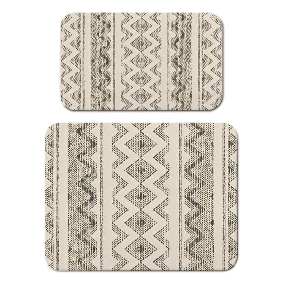 Coffee Mat with Waves Design - Quick Drying Diatom Pad with Stain-Hiding Surface, Leak-Proof Backing for Sink or Coffee Station, Aesthetic Boho Chic Kitchen & Countertop Decor