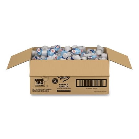 0.38 oz Liquid Coffee Creamer Mini Cups - French Vanilla (180/Carton)