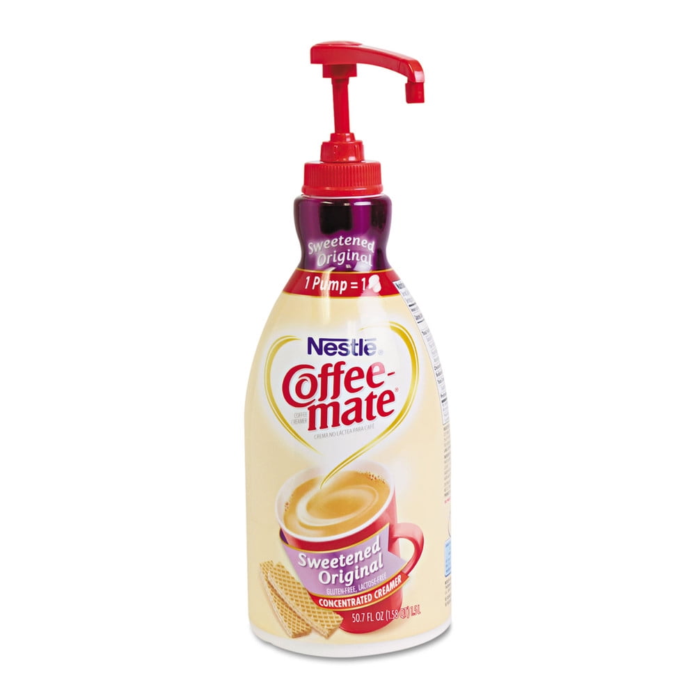 Liquid Creamer Pump Bottle w/ Holding Rack by Coffee mate® GRR70000094