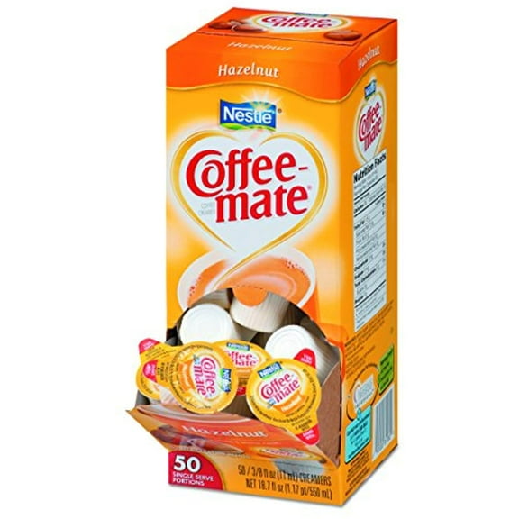 Coffee-Mate 35180Bx Hazelnut Creamer, 0.375Oz (Box Of 50)