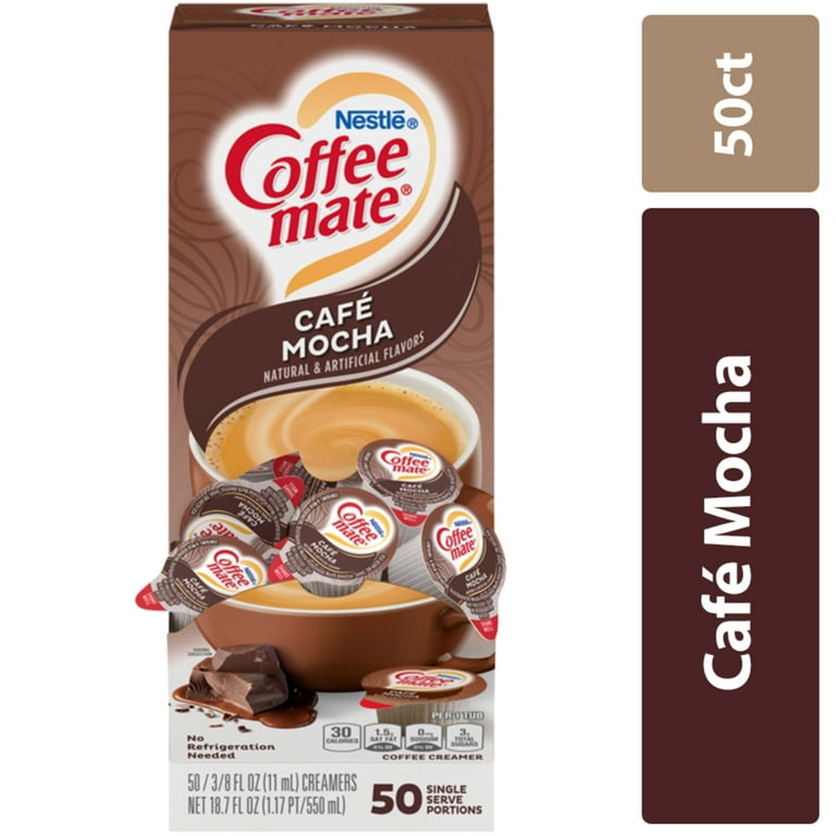 Nestle Coffee Mate Cafe Mocha Creamer Delight Cups Individual Singles 0.375 Fl Oz 50 Ct Walmart
