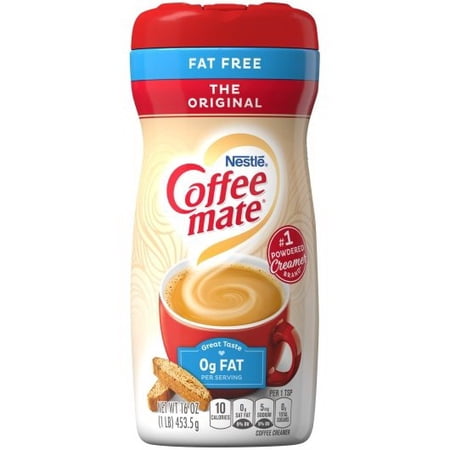 (12 pack) Coffee mate Original Fat Free Powder Coffee Creamer, 16 oz