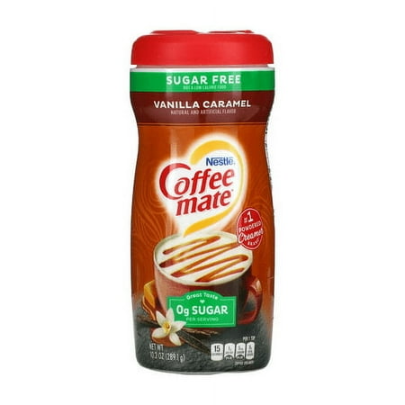 Coffee Mate, Powder Coffee Creamer, Sugar Free, Vanilla Caramel, 10.2 oz Pack of 2