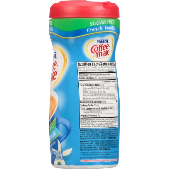 (6 pack) Coffee mate French Vanilla Sugar-Free Powder Coffee Creamer, 10.2 oz