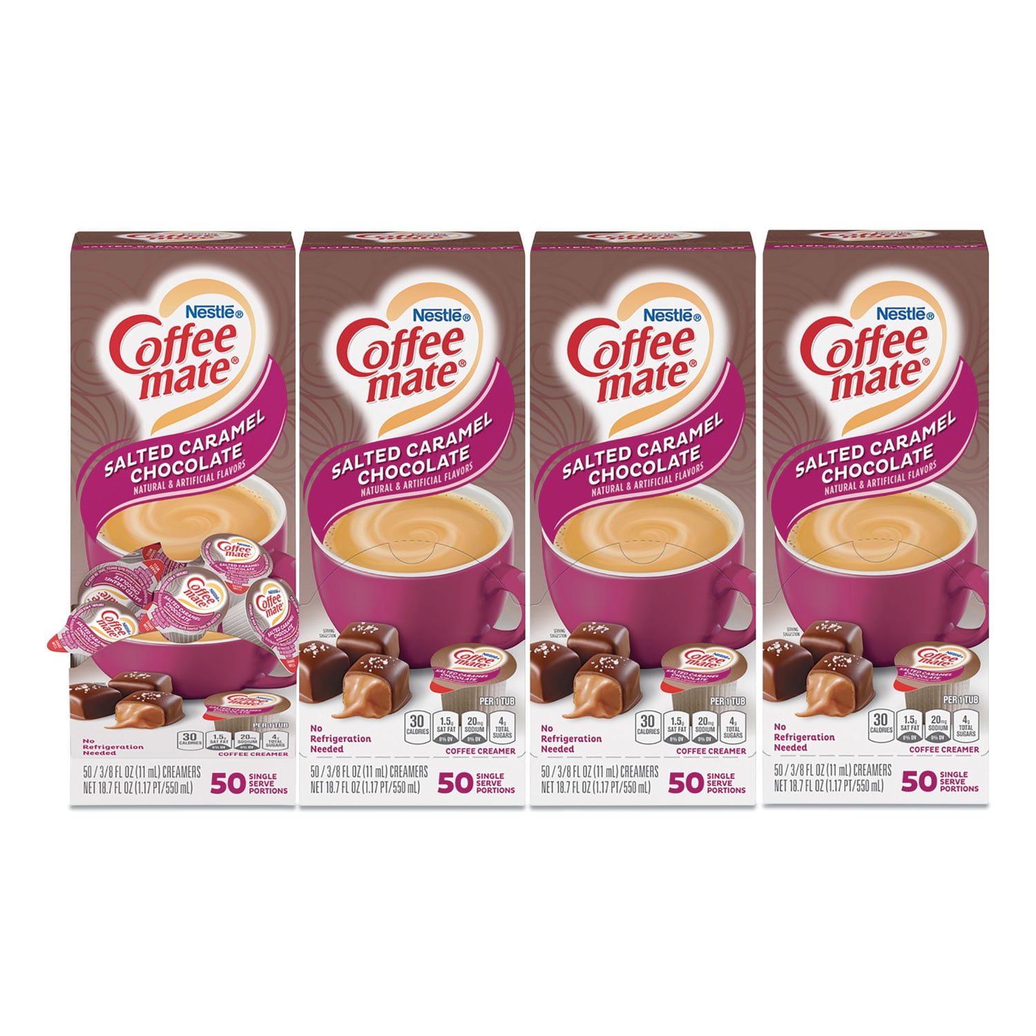 Coffee Mate® Lqd Coffee Creamer, Italian Sweet Creme, 0.38 Oz Mini Cups, 50/box, 4 Boxes/carton, 200 Total/carton