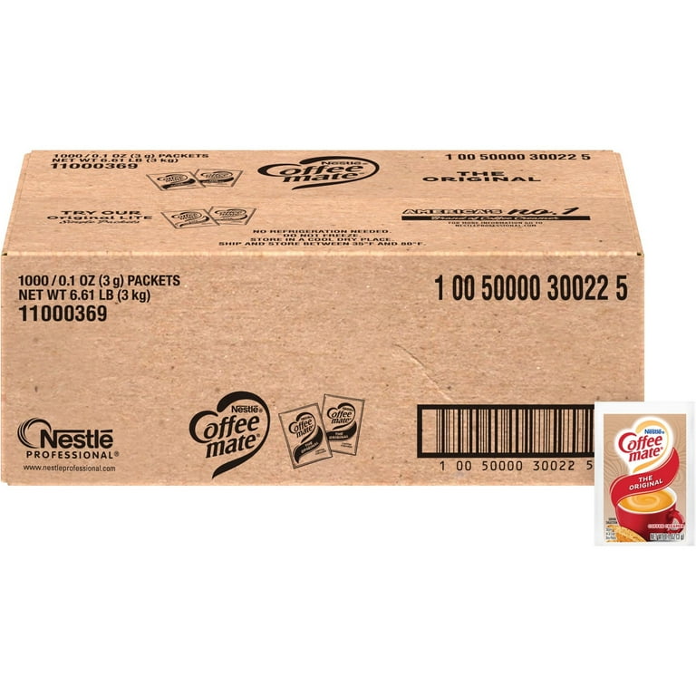 Nestle Coffee-Mate Powder Creamer, Original - 1000 pack, 0.10 oz packet