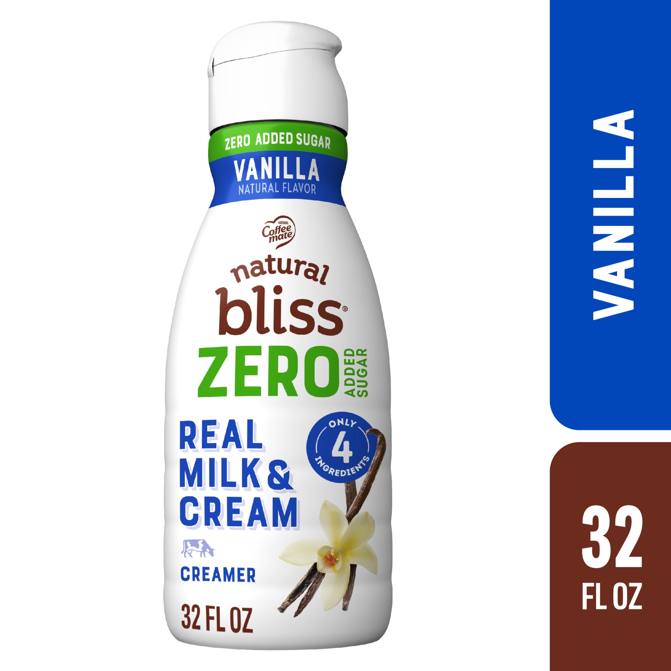 Coffee mate Natural Bliss, Sugar Free French Vanilla, Dairy Coffee Creamer, 32 fl oz Bottle