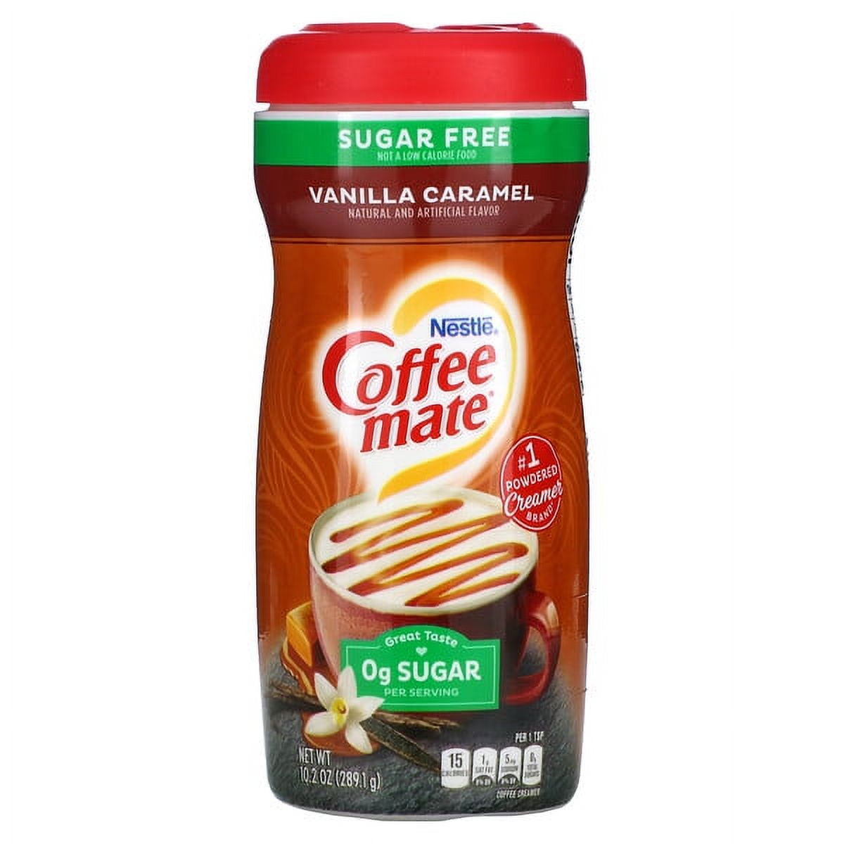 Coffee Mate, Powder Coffee Creamer, Sugar Free, Vanilla Caramel, 10.2